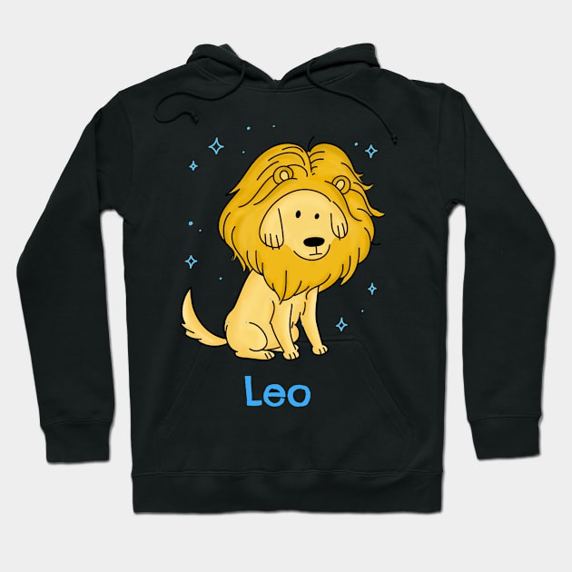 Leo Zodiac Dog Cartoon Astrology Sign Hoodie by That's My Doggy